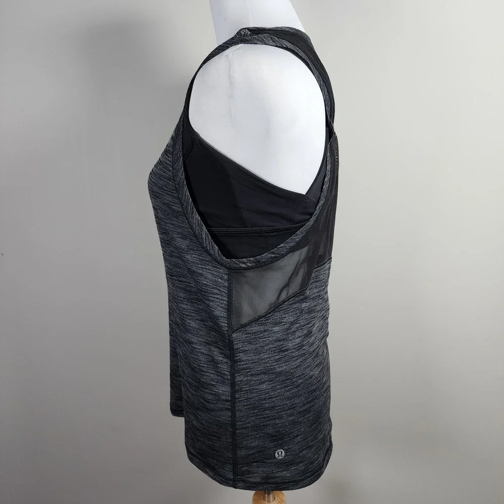 Lululemon Work The Circuit Tank Top Womens 6 Mesh Back Built in Sports Bra Yoga - Picture 4 of 13